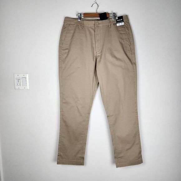 Hurley Everyday Twill Chino Pants Khaki Stretchy Beige Tan Men's Size 36 - Picture 4 of 14